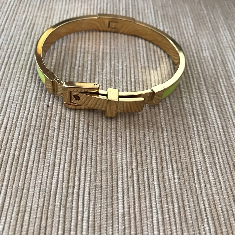 Gold neon bangle bracelet